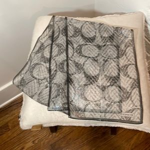 Coach sheer shimmery scarf